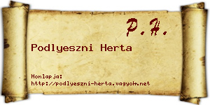 Podlyeszni Herta névjegykártya